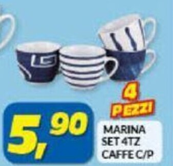 Risparmio Casa MARINA SET 4TZ CAFFE C/P offerta
