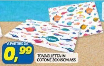 Risparmio Casa TOVAGLIETTA IN COTONE 30X45CM ASS offerta