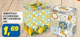 Risparmio Casa BARATTOLO C/COPERCHIO MET 13X10XH16 ASS. offerta