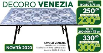 Orizzonte TAVOLO VENEZIA 160 x 80 h 75 cm offerta