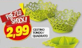 Risparmio Casa CESTINO TONDO/ QUADRATO offerta
