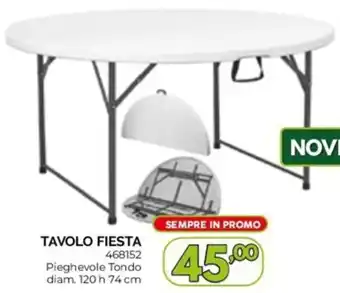 TAVOLO FIESTA 120 h 74 cm