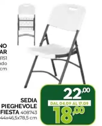 SEDIA PIEGHEVOLE FIESTA 44x46,5x78,5 cm