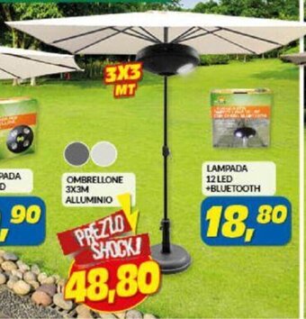 Risparmio Casa OMBRELLONE 3X3M ALLUMINIO offerta