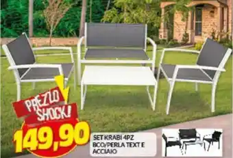 Risparmio Casa SET KRABI 4PZ BCO/PERLA TEXTE ACCIAIO offerta
