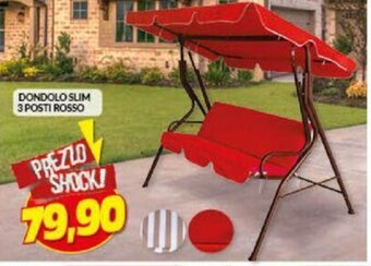 Risparmio Casa DONDOLO SLIM 3 POSTI ROSSO offerta