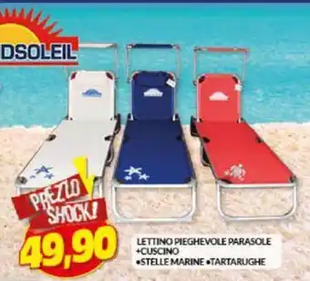 Risparmio Casa LETTINO PIEGHEVOLE PARASOLE +CUSCINO * offerta