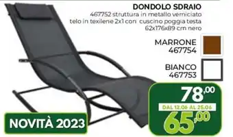 DONDOLO SDRAIO 62x176x89 cm