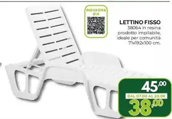 LETTINO FISSO 71x192x100 cm.