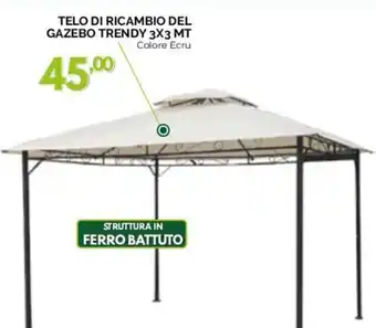 Orizzonte TELO DI RICAMBIO DEL GAZEBO TRENDY 3X3 MT Colore Ecru offerta