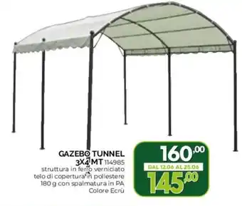 Orizzonte GAZEBO TUNNEL 3X4 MT offerta