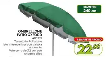 Orizzonte OMBRELLONE PATIO OXFORD offerta