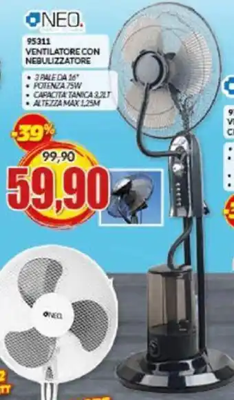 Risparmio Casa 95311 VENTILATORE CON NEBULIZZATORE offerta