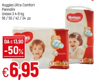 Famila Huggies Ultra Comfort Pannolini Unisex 3 4-9kg 56pz offerta