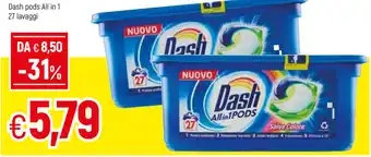Famila Dash pods All in 1 27 lavaggi offerta