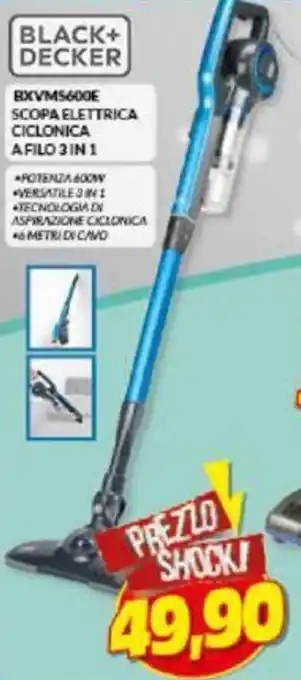 Risparmio Casa BLACK+ DECKER BXVM5600E SCOPA ELETTRICA CICLONICA A FILO 3 IN 1 offerta