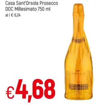 Famila Casa Sant'Orsola Prosecco DOC Millesimato 750ml offerta