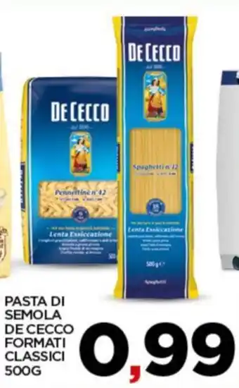 Interspar PASTA DI SEMOLA DE CECCO FORMATI CLASSICI 500G offerta