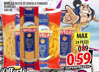 Il Genio Supermercato DIVELLA PASTA DI SEMOLA FORMATI NORMALI 500 GR offerta