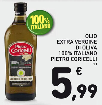 Spazio Conad OLIO EXTRA VERGINE DI OLIVA 100% ITALIANO PIETRO CORICELLI 1 l offerta