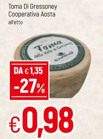 Famila Toma Di Gressoney Cooperativa Aosta offerta