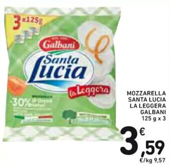 Spazio Conad MOZZARELLA SANTA LUCIA LA LEGGERA GALBANI 125 g x 3 offerta
