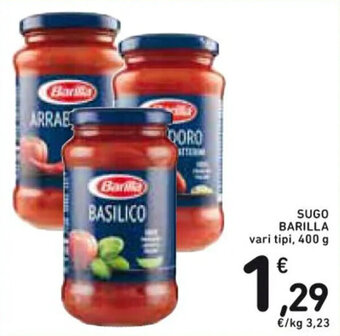 Spazio Conad SUGO BARILLA vari tipi, 400 g offerta