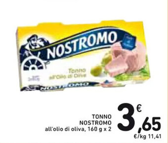 Spazio Conad TONNO NOSTROMO all'olio di oliva, 160 g x 2 offerta