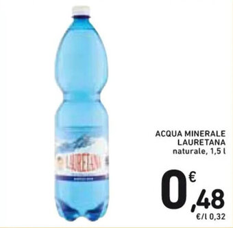 Spazio Conad ACQUA MINERALE LAURETANA naturale, 1,5 l offerta
