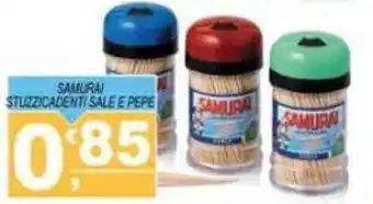 SAMURA STUZZICADENTI SALE E PEPE