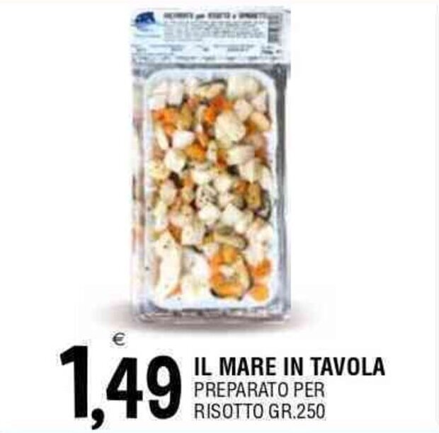 IL MARE IN TAVOLA PREPARATO PER RISOTTO GR.250 offerta di Oceano Surgelati