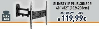 Unieuro Meliconi SlimStyle Plus 400 SDR 2,08 M (82") Nero offerta