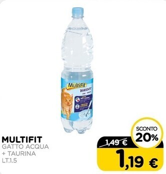 Arcaplanet Multifit gatto acqua + taurina lt.1.5 offerta