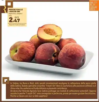 Conad City I nostri ori - pesche gialle offerta