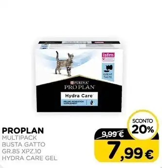 Arcaplanet Proplan busta gatto multipack pz.10 x gr.85 hydra care gel offerta