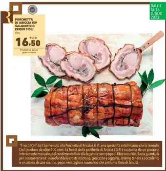 Conad City Cioli egidio porchetta di ariccia igp offerta