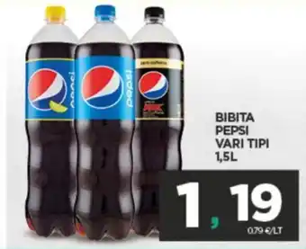 Interspar BIBITA PEPSI VARI TIPI 1,5L offerta