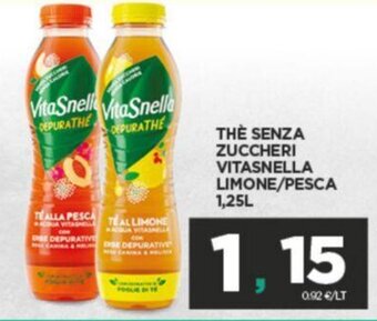 Interspar THÈ SENZA ZUCCHERI VITASNELLA LIMONE/PESCA 1,25L offerta