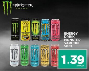 Interspar ENERGY DRINK MONSTER VARI TIPI 50CL offerta