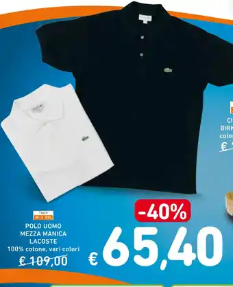 Spazio Conad POLO UOMO MEZZA MANICA LACOSTE offerta