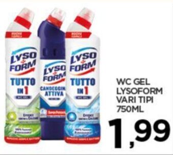 Interspar WC GEL LYSOFORM VARI TIPI 750ML offerta