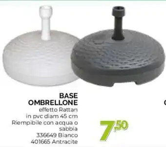 Orizzonte BASE OMBRELLONE effetto Rattan 45 cm offerta