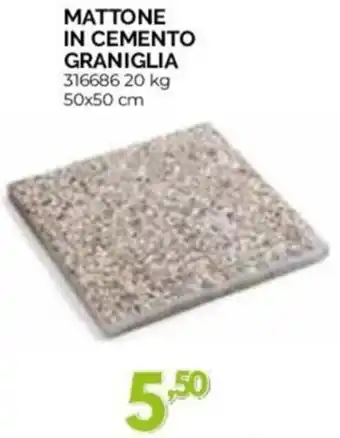 Orizzonte MATTONE IN CEMENTO GRANIGLIA 316686 20 kg 50x50 cm offerta