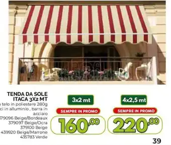 TENDA DA SOLE ITACA 3X2 MT