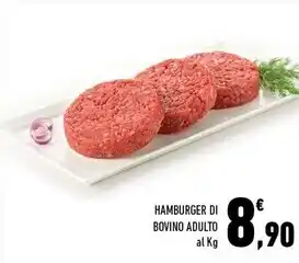 Hamburger di bovino adulto