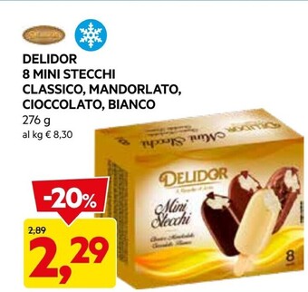DPiù Delidor 8 mini stecchi classico , mandorlato , cioccolato , bianco offerta