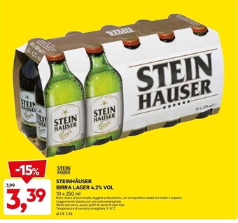 DPiù Steinhàuser birra lager offerta