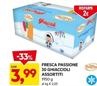 DPiù Fresca passione 30 ghiaccioli assortiti offerta
