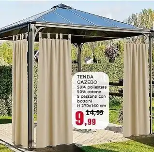 Happy Casa Tenda gazebo springfield beige linea lovely home - h270x160cm offerta
