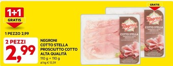 DPiù Negroni cotto stella prosciutto cotto alta qualità offerta